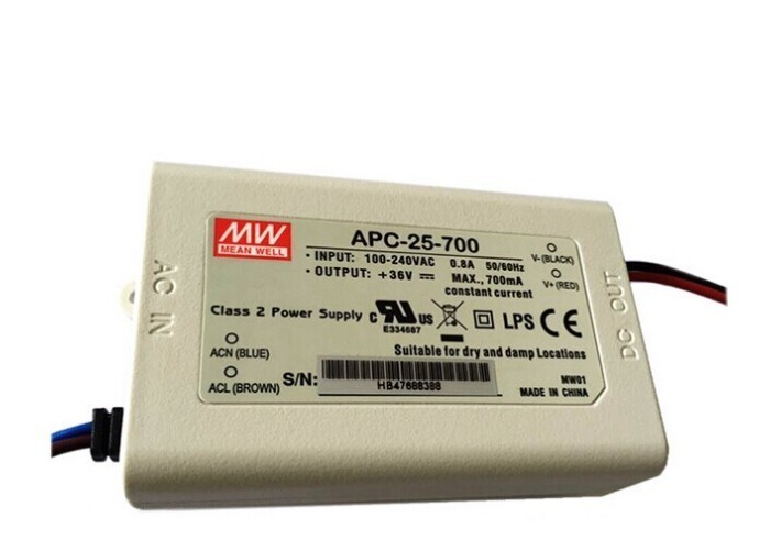 एलईडी बिजली की आपूर्ति लगातार वर्तमान एपीसी सीरीज 20W एलईडी चालक एपीसी-25-700