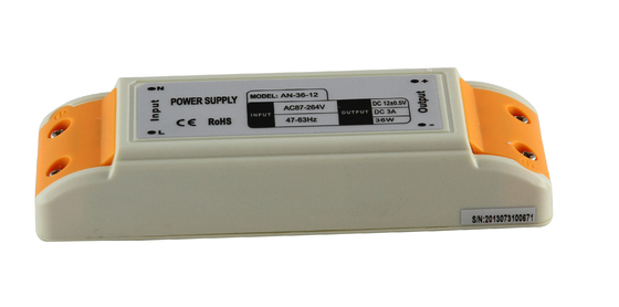 स्थिर पीसीबी 2 साल की वारंटी सीई RoHS DC12V 3 ए 36W बिजली की आपूर्ति एलईडी