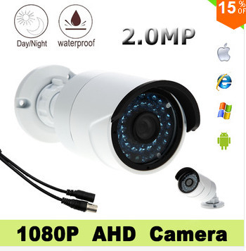 सोनी IMX322 सेंसर Cmos1080P AHD सीसीटीवी कैमरा, निविड़ अंधकार सुरक्षा बुलेट कैमरा