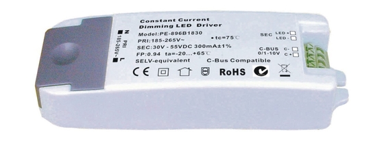 7W साधन 0 - 10V Dimmable एलईडी ड्राइवर, 240V के नेतृत्व में बिजली की आपूर्ति 12V करने के लिए