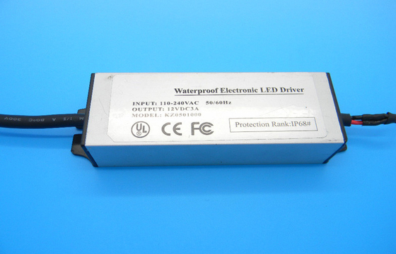 IP68 एलईडी ट्यूब, शॉर्ट सर्किट निविड़ अंधकार चालक 12 वी 3 ए 36W AC100-240V एलईडी