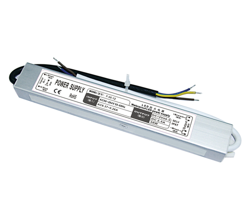 ओवरलोड / ज़्यादा गरम संरक्षण के साथ IP68 30W 2.5A निविड़ अंधकार एलईडी बिजली की आपूर्ति