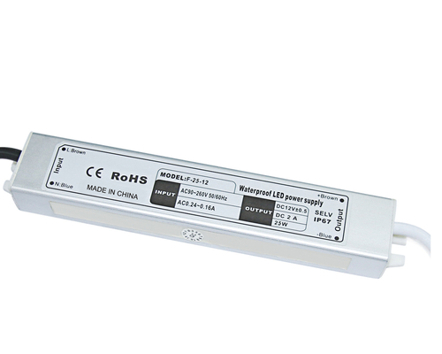उच्च क्षमता इनपुट एसी 110-264V 25W निविड़ अंधकार एलईडी चालक एलईडी पट्टी लाइट के लिए