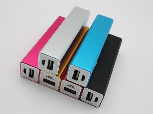3200mAh बैंगनी आयत आकार पोर्टेबल यूएसबी पावर पैक नोटबुक के लिए