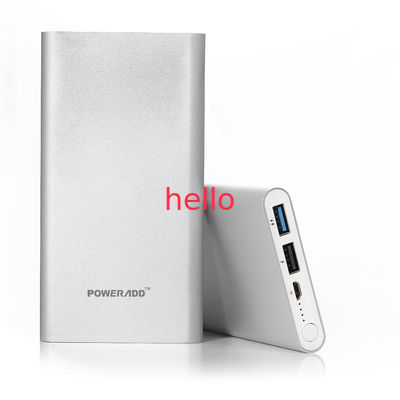 यूनिवर्सल 10000mAh पोर्टेबल सेलफोन पावर बैंक लिथियम पॉलिमर सेल तेजी से चार्ज