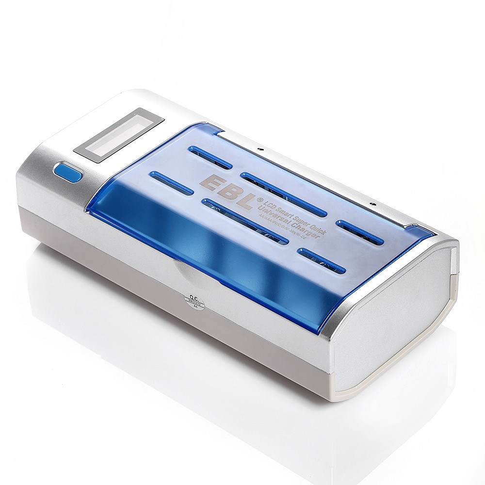यूनिवर्सल एलसीडी स्मार्ट त्वरित बैटरी चार्जर और निरावेश ए.ए. नी- CD बैटरी के लिए